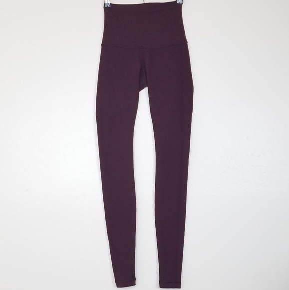 Lululemon Wunder Under Hi Rise Reversible Maroon 2 - Picture 1 of 8